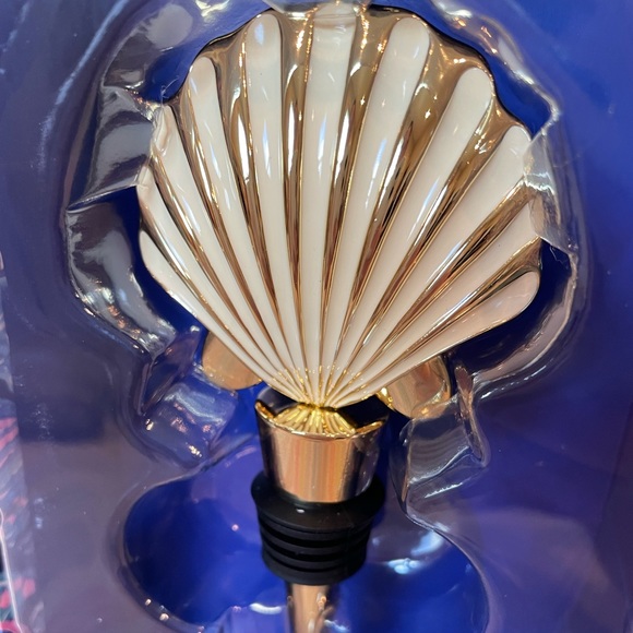 Lilly Pulitzer Gold Wine Stopper Shell Scale Up NWT - Picture 4 of 8